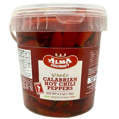Alma Gourmet Whole Calabrian Hot Chili Peppers In Oil 1kg