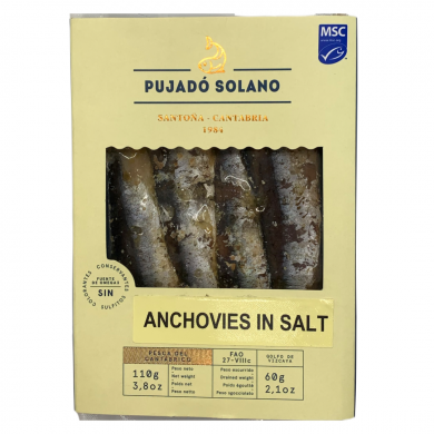 Pujado Solano Anchovies in Salt from Cantabria