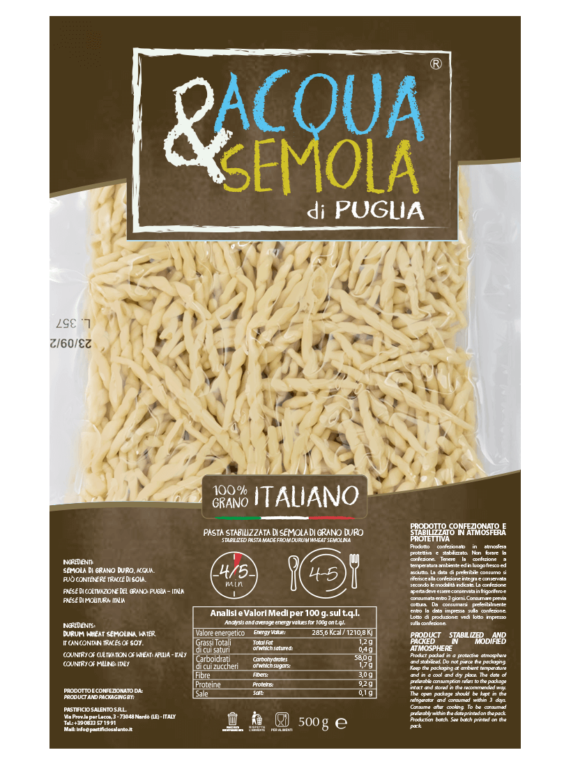 Trofie Fresh Italian Pasta Acqua & Semola 500g